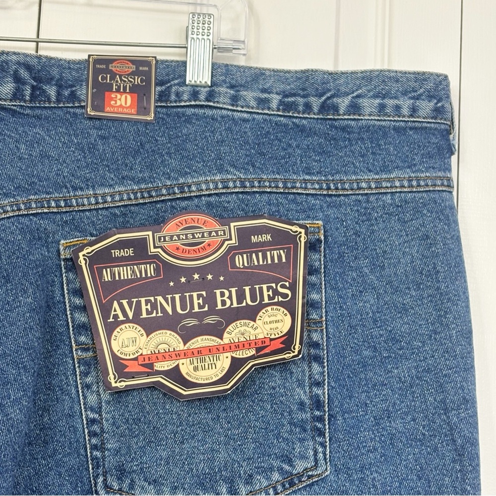 NWT Vintage Avenue Blues Medium Wash Denim Classic Fit Jeans 30 Average - Picture 14 of 16